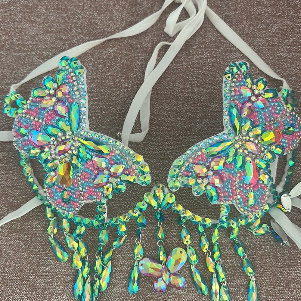 Gorgeous handmade rave bra